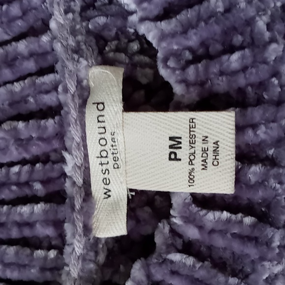 Westbound Petites Women's Chunky Knit Chenille Pullover Sweater Size PM - Picture 10 of 12